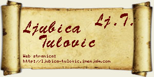 Ljubica Tulović vizit kartica